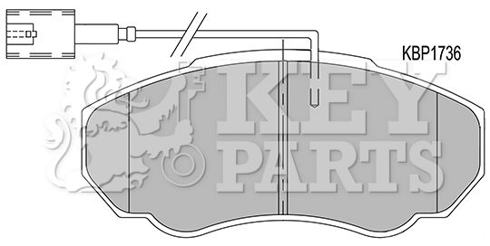 KEY PARTS Комплект тормозных колодок, дисковый тормоз KBP1736